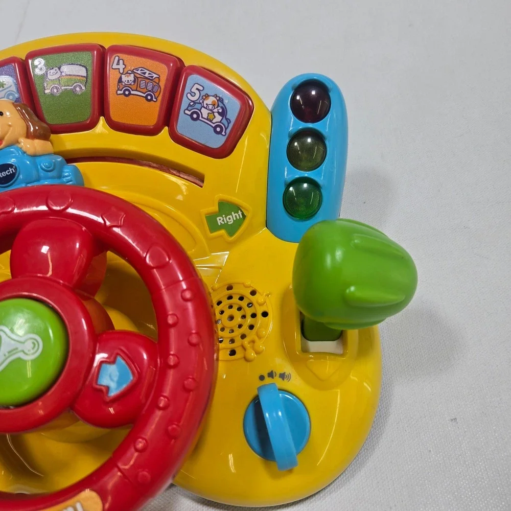 VTech Turn and Learn Driver Baby Toy Yellow Steering Wheel Interactive Learning